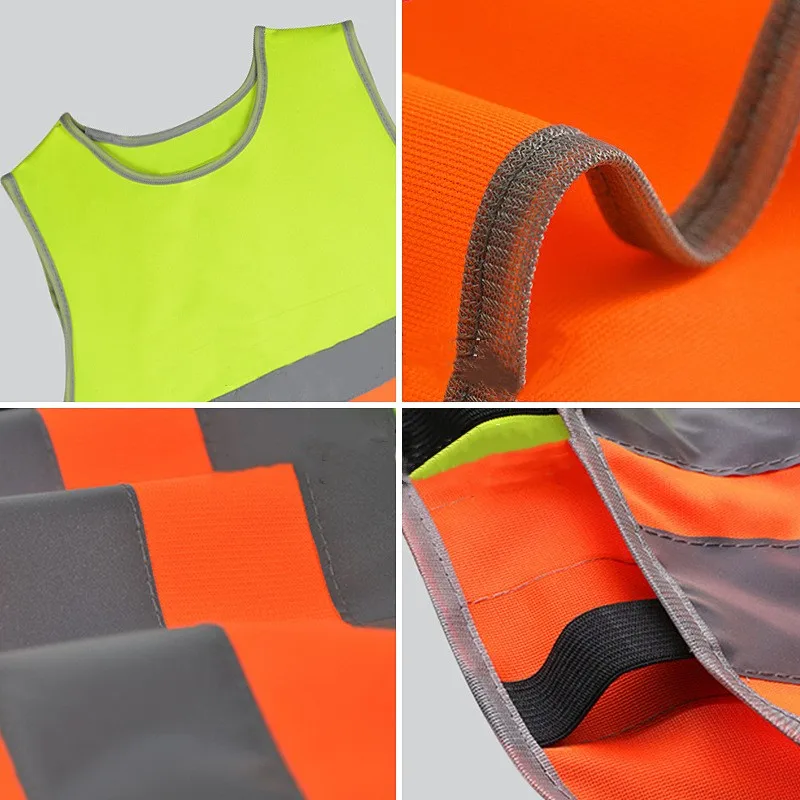 Kids Fluorescent Green Reflective Safety Vest for Motorcycle Emergency