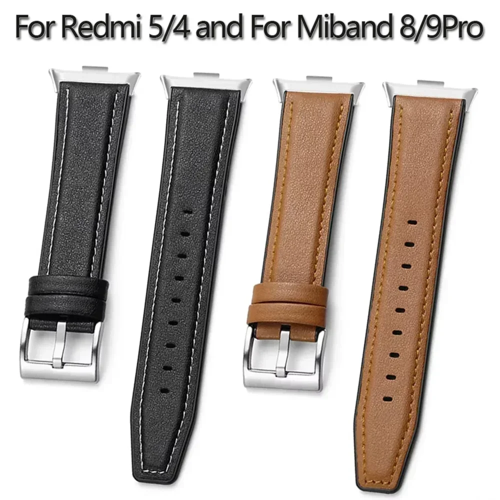 Vintage Leather Strap Wristband for Smartwatches - Replaceable Accessory Bracelet