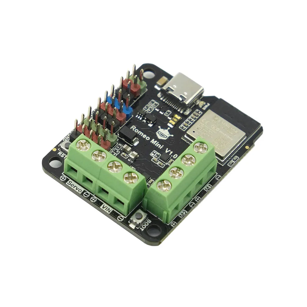 DFRobot Romeo Mini ESP32-C3 Scheda di Sviluppo per Controllo Robot con 2 Driver Motore da 1.7A, Supporto WiFi, Bluetooth 5, Analogico, Digitale, UART, I2C - immagine 6