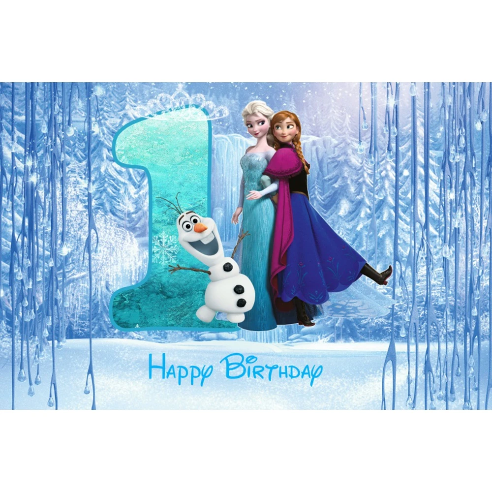 Disney congelado elsa anna princesa pano de fundo crianças meninas festa de  aniversário neve rainha inverno gelo foto fundo photozone decoração -  AliExpress, image size:1000x1000