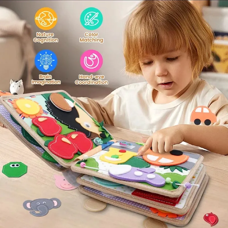 Baby Toy Soft 3D Cloth Book First Book Montessori kojence časná barva kognitivní vzdělávací hračky učení základní životní d
