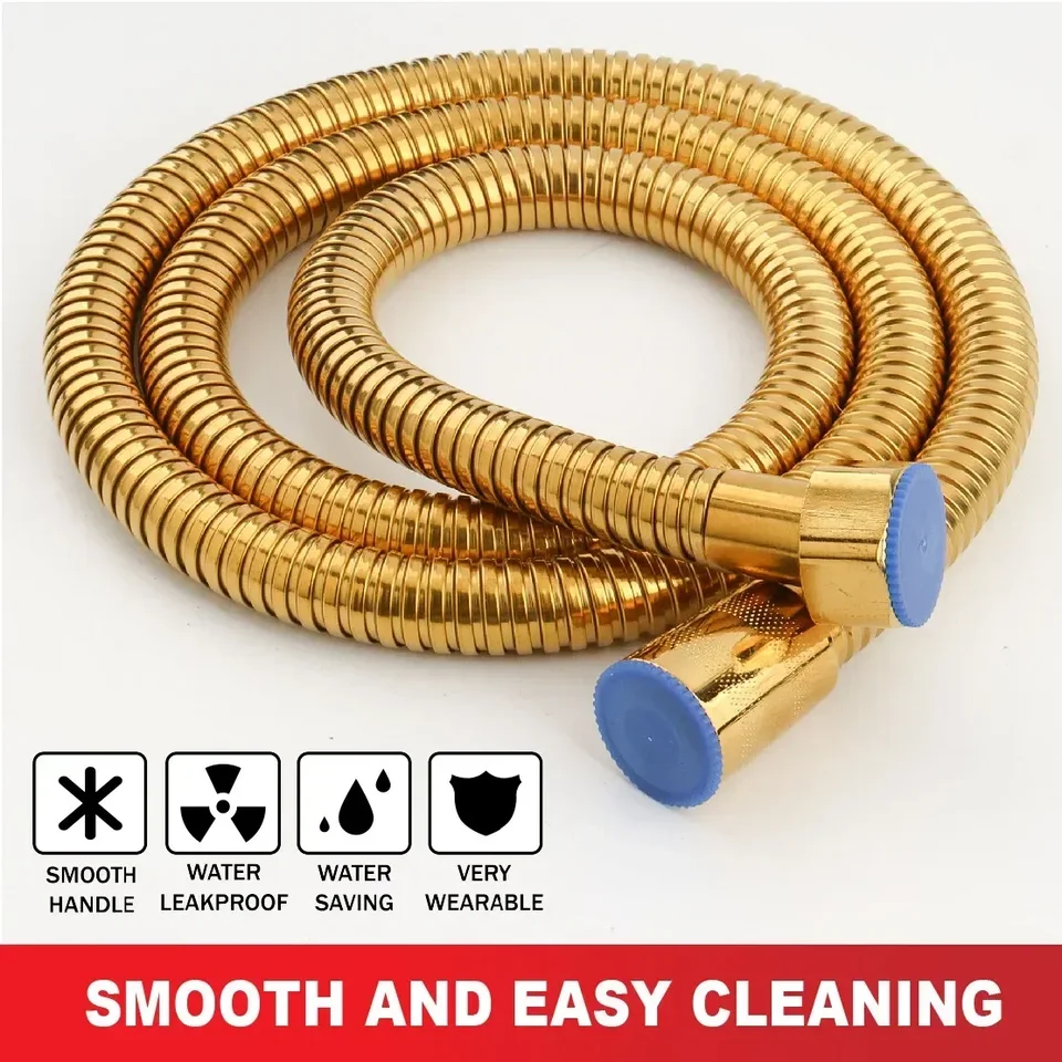 Manguera flexible de acero inoxidable trenzado dorado/dorado de 40 cm
