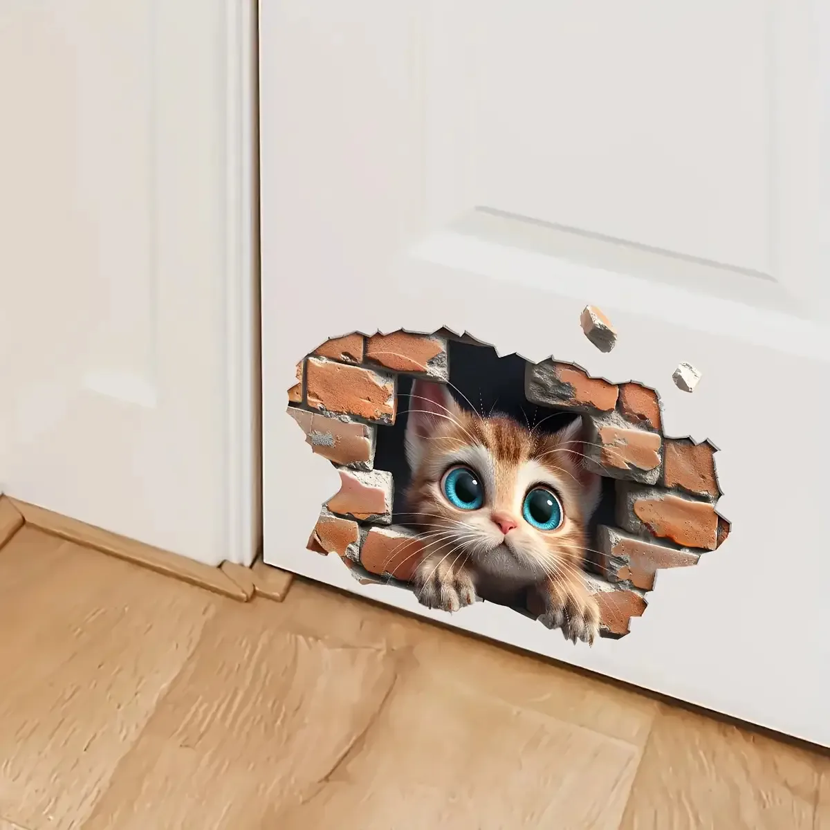 Charming Cat Wall Sticker - Lively Home Decor Accent, Self-Adhesive