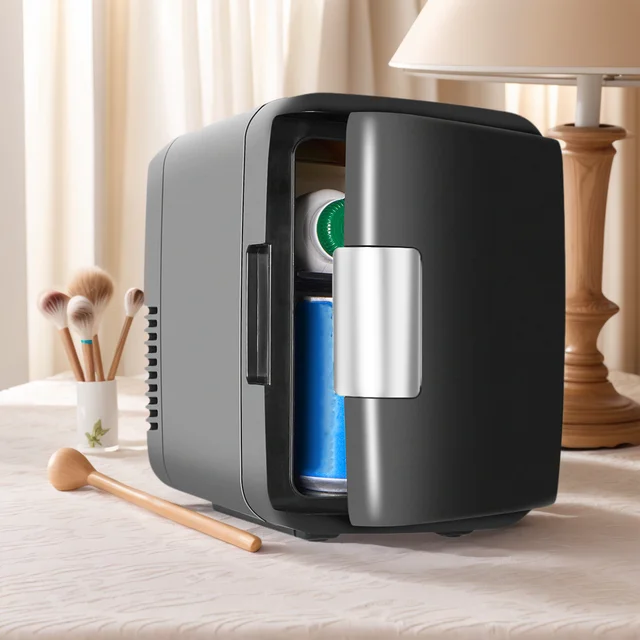 iceBlue 4L/6 Can Multifunctional Low Noise Mini Refrigerator Warmer Cooler Makeup Skincare Portable Fridge for Home Car 12V/120V 1