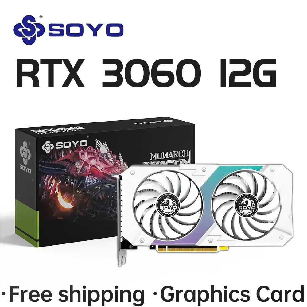 Soyo Nuove Schede Grafiche Da Gioco Nvidia Geforce Rtx 3060 12Gb Gddr6 Componenti Per Computer Desktop A 192 Bit