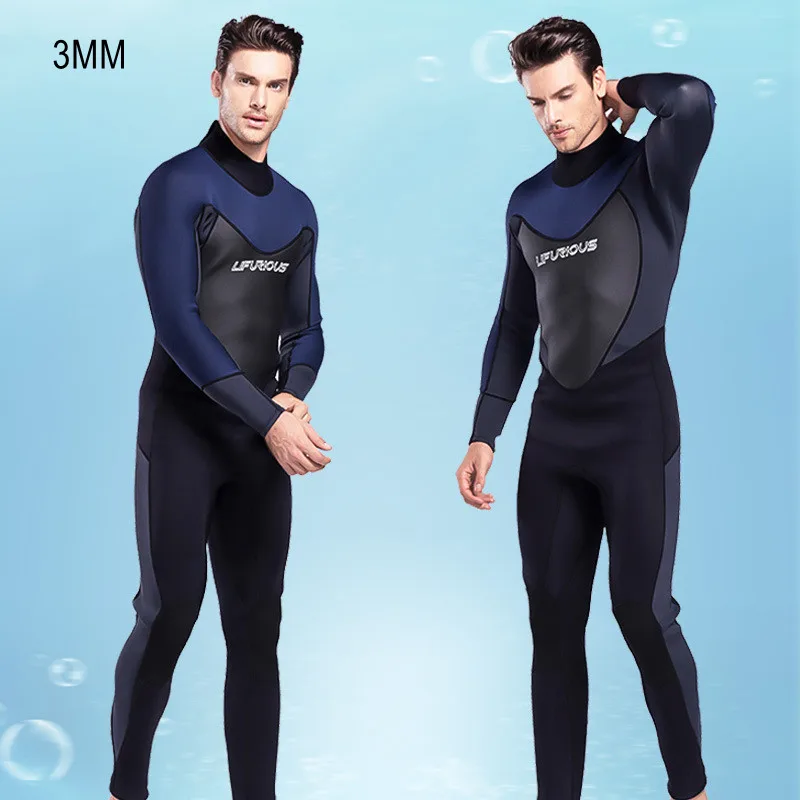 

Men 3MM Neoprene Spearfish Snorkeling Keep Warm UnderWater Hunting Wetsuit Full Body Scuba Surfing Kayaking Swim Diving Clothes