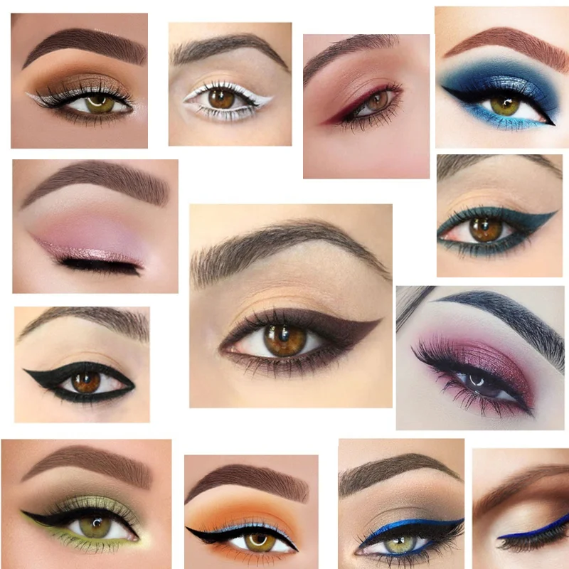 Liquid Eyeliner Makeup Pen Eyeliner Pencil Eyeshadow Eyeliner Eyeliner Paste 14 Color eyeliner pen black white green blue waterproof eyeliner pen quick drying non flowering cosmetics tool