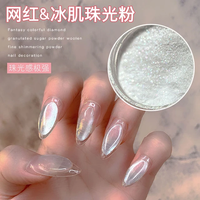 1 Box Iridescent Nail Powder Silver Black Colorful Glitter Holographic Gel  Polish Nail Art Decoration For Manicure Pigment Dust - AliExpress