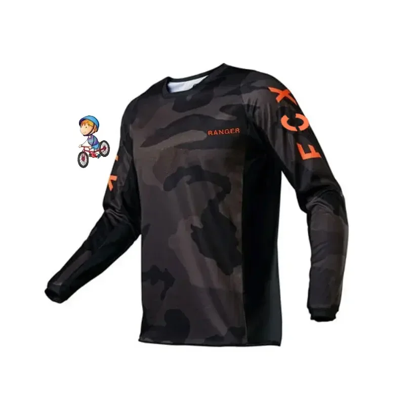 Children's clothing,Maillot de cyclisme à manches longues pour hommes, chemises , descente, tout-terrain, moto , vêtements deFCX 2