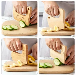 Wooden Kids Knife Cooking Toys Simulation Knives Cutting Fruit Vegetable Children Kitchen Pretend Play Toy Montessori Education