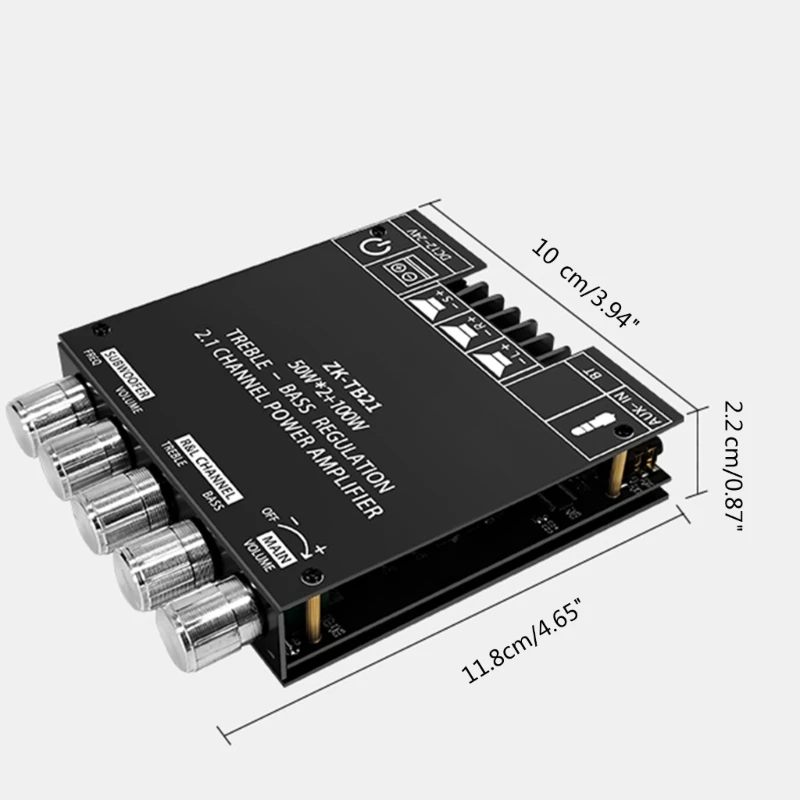 ZK TB21 2.1 채널 BT5.0 디지털 전력 증폭기 모듈(TPA3116D2 칩 포함)