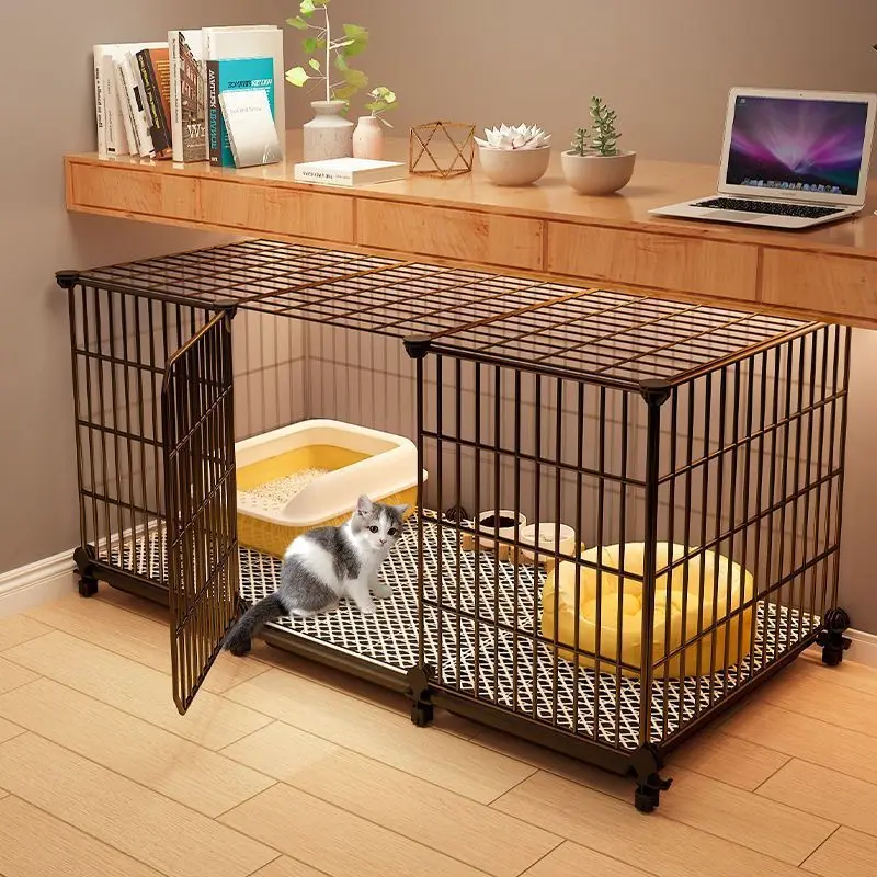 

Pet Fence, Baby Cage, Household Indoor Cat Villa, Two-Layer Space, Small Free Splicing Cat Empty Cage