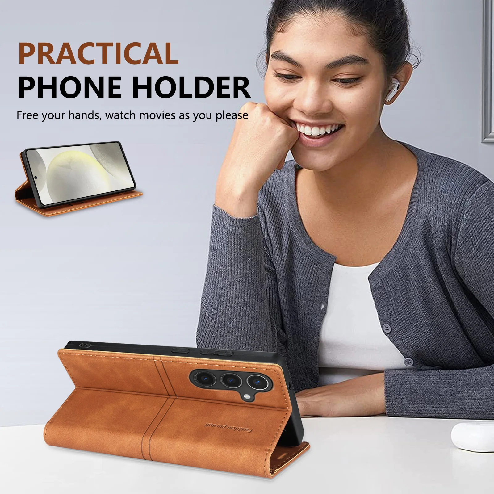 Luxurious Leather Flip Wallet Phone Case
