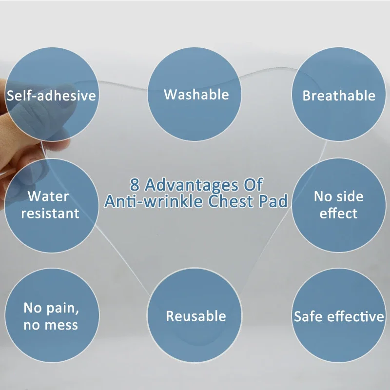 New Anti-wrinkle Chest Pads Reusable Chest Lift Patch Self-adhesive Chest Neck Pad Silicone Anti-Aging Wrinkle Remover Pad