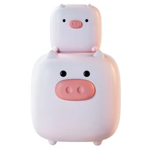 

HOT Cute Pig Smart Alarm Clock Night Light USB LED Children Besdise Bedroom Lamp Wake Up LED Desk Night Lamp