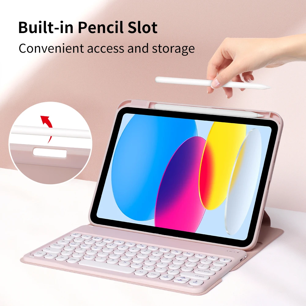 Advanced iPad Case with Detachable Wireless Keyboard, 10.9 Inch, 2025 Edition