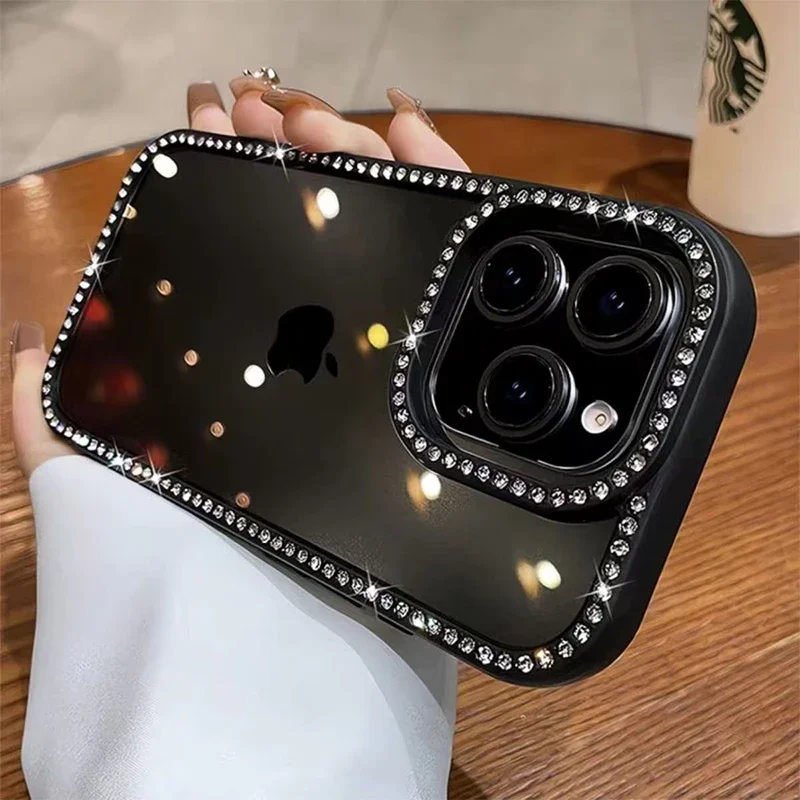 Luxury Bling Rhinestone Diamond Phone Case with Air Shockproof Cover