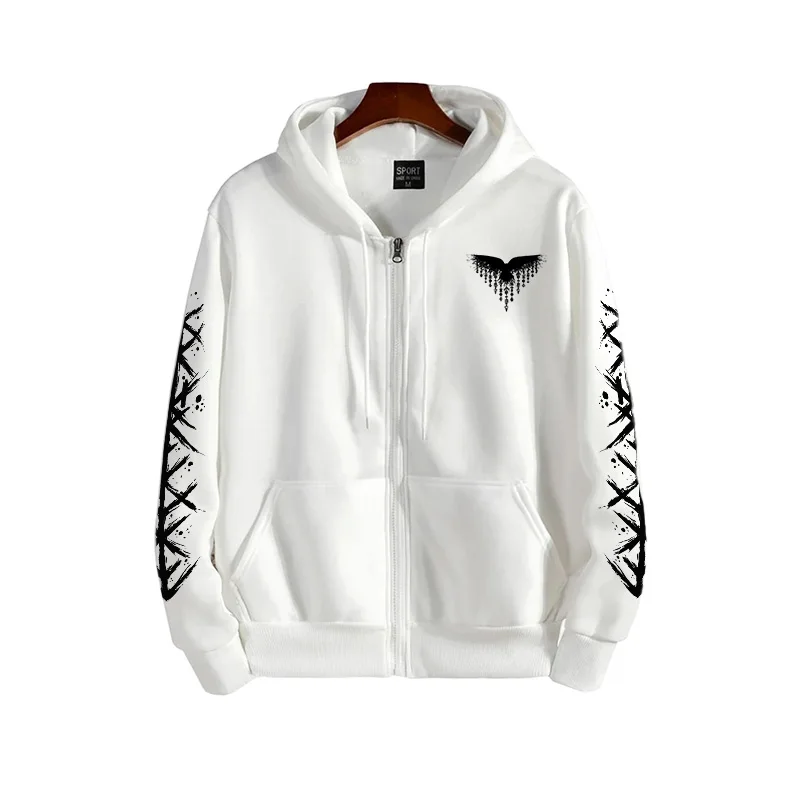 Herbst Winter Lässige Mode Outwear Mantel Trendy Herren Zipper Hoodies Hohe Qualität Mit Kapuze Langarm Sweatshirts – Detail 6