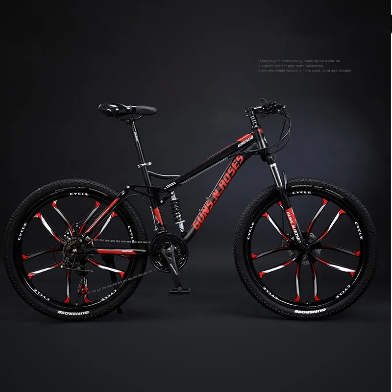 26 Pollici Coda Morbida Mountain Bike Ghiaia Bicicletta Doppio Smorzamento 21/24/27 Velocità Mtb Bicicletta Dh Bicicletta Freni A Disco Meccanici
