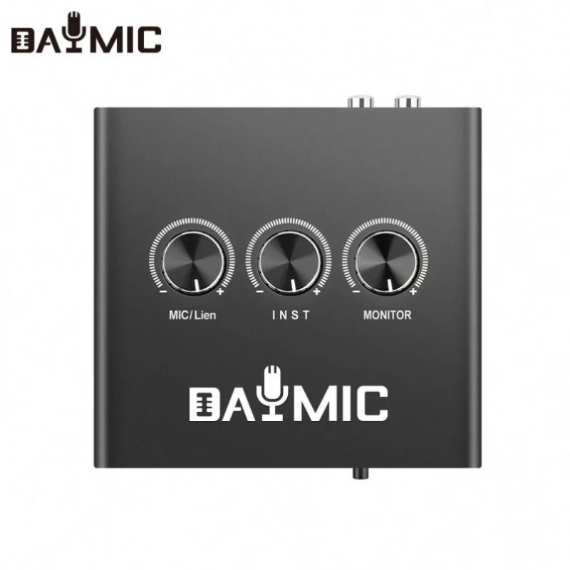 

AU11 Home Live 6.35mm Input Studio Sound Card Recording Audio Interface Small USB Audio Soundcard Interface XLR Audio Interface