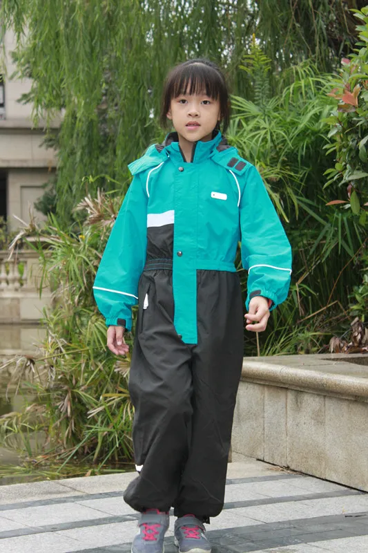 Kids puddles suit baby rainsuit outdoor breathable rainwear boys ski suit outwear girls overall jumpsuit waterproof riancoat children raincoat