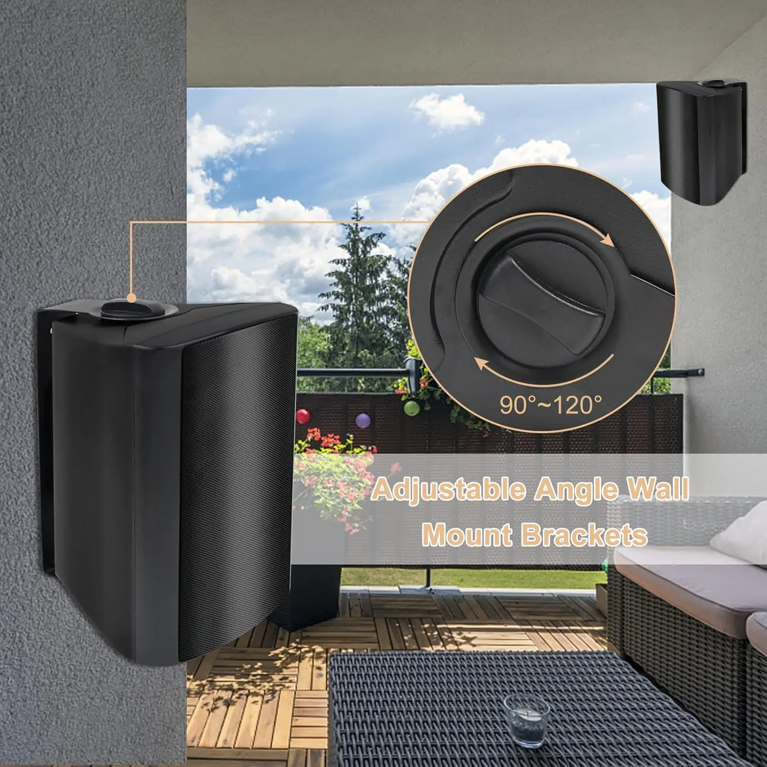 مكبرات صوت هيردو 4 بوصة داخلية وخارجية مقاومة للما...