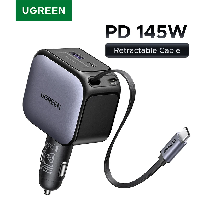מטען לרכב של UGREEN עם 4 פורטים ב-109 ש״ח ⚡🚗