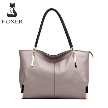 FOXER marca elegante borsa da donna in pelle di vacchetta borsa a tracolla femminile designer di lusso da donna borse con manico superiore con cerniera di grande capacità 1