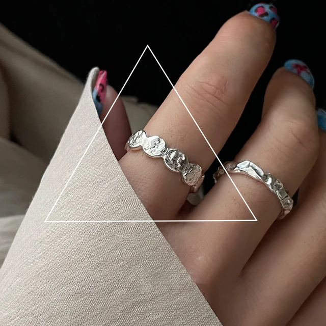 Bague Girlbible en argent sterling 925 pour femme, couple, minimaliste, faite à la main, rétro, avec pierre noire, bijoux de fête, cadeau, anti-allergie