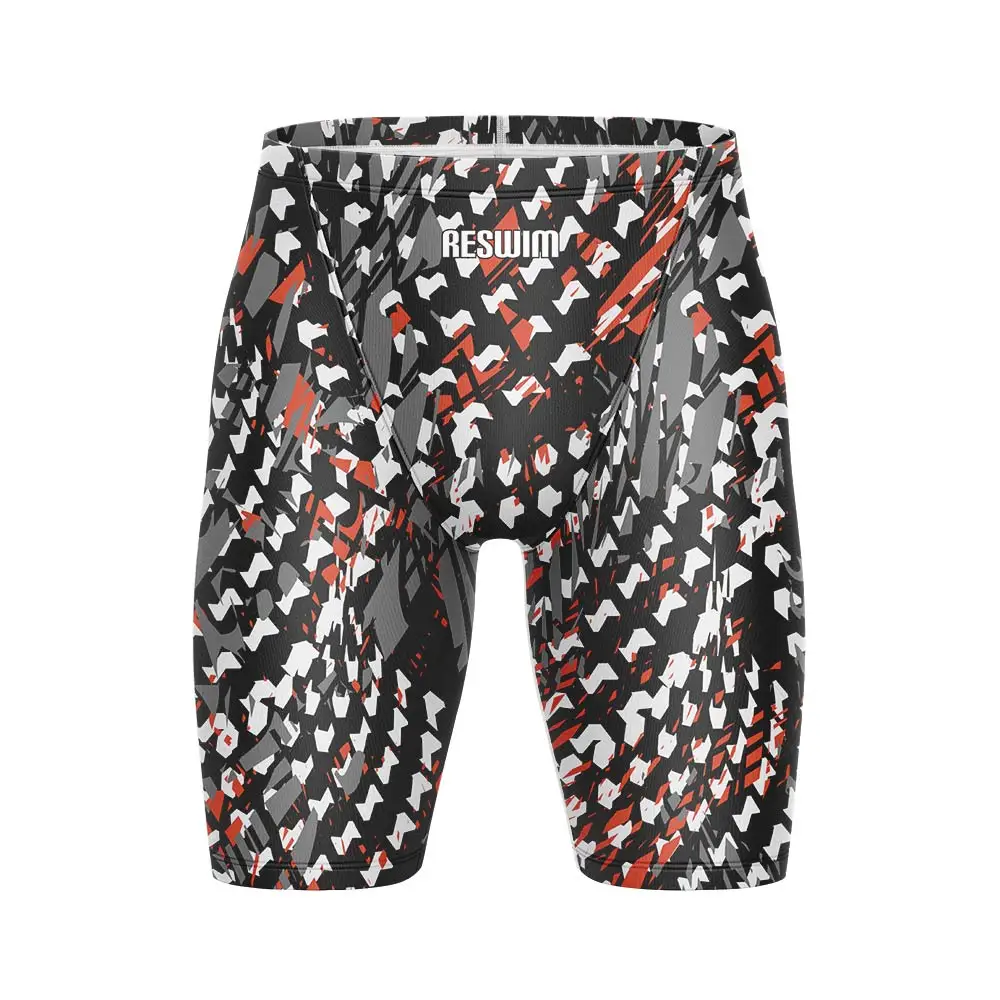 Swimming Trunks Men's Print Swim Jammer Training Sports Beach Diving Surfing Pants Tights Shorts Summer Quick Dry Swimsuit