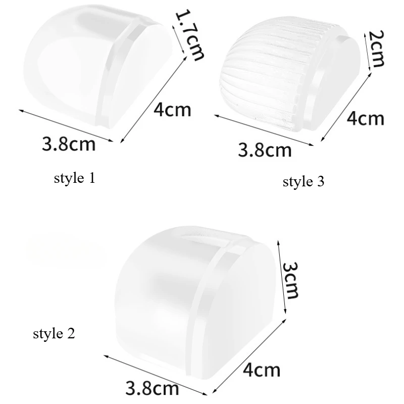 Collision Resistant And Silent Door Stopper Circular Transparent Safety Top