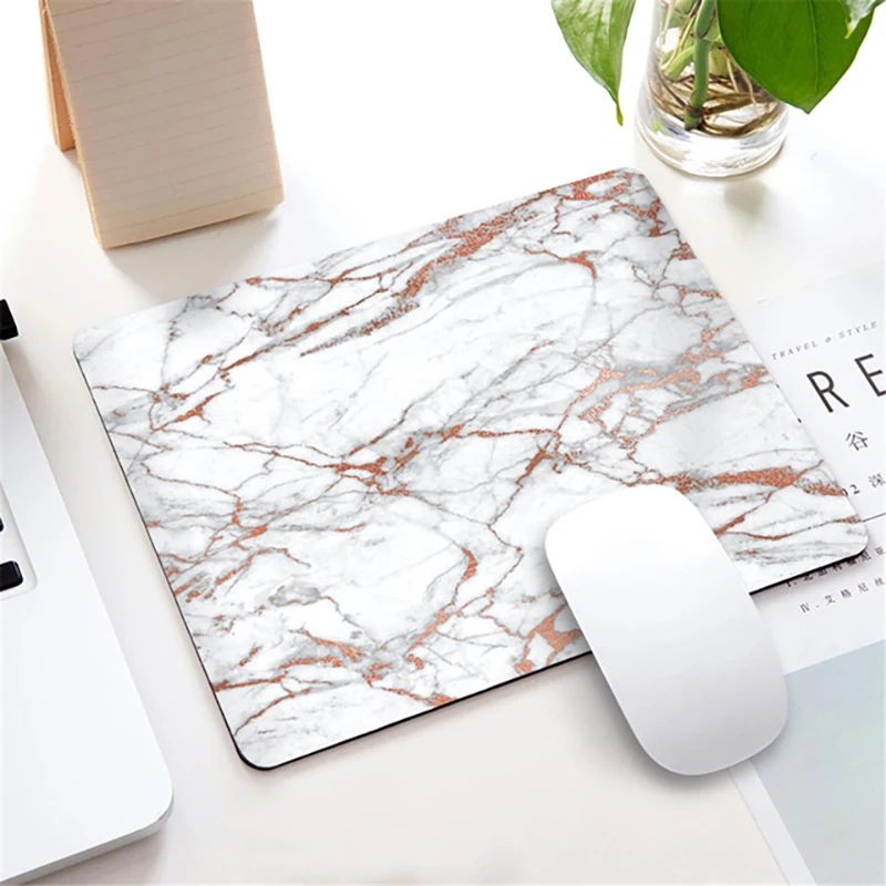 Nordic Marble Mousepad Laptop Gaming Computer Mouse Pad Wrist Rests Table Mat Costers Desk Organizer Home Office Supplies images - 6