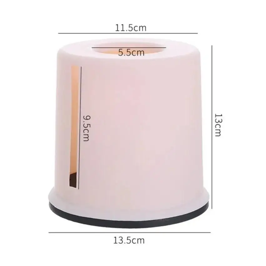 Simple Tissue Box Circular Living Room Paper Box Cylindrical Toilet Paper Roll Box Multifunctional Household Storage Box