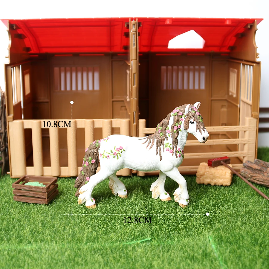 Large Realistic Horse Figurine with Detailed Textures – Farm Animal Toy & Party Decoration