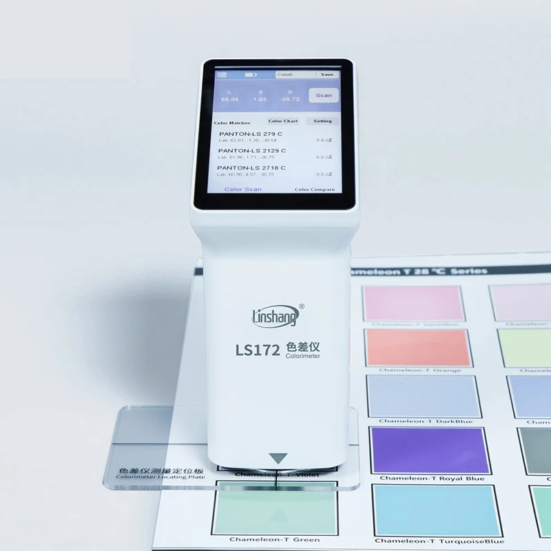 Linshang LS172 LS173 LS172B LS173B Smart Touch Screen Colorimeter for Coating Ceramic Plastic Paint Color Measurement Comparison