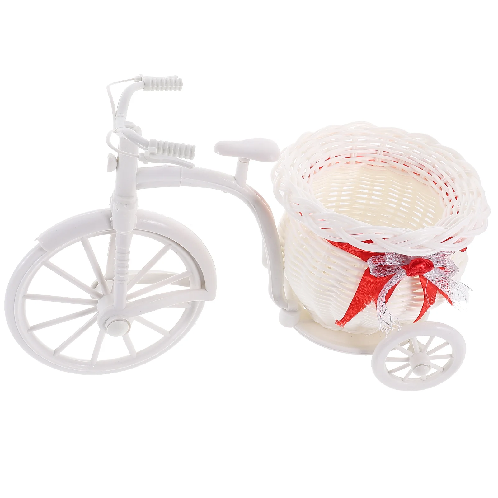 

Tricycle Flower Basket Rattan Flower Pots Decorative Flower Arrangement Holder Indoor Bike Flower Pot Planter Mini Bike Flower