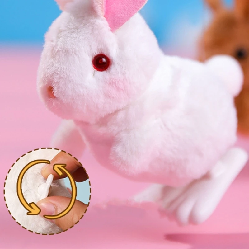 Jumping Rabbit Toy Bunny Wind Up Toy Educational Kids Crawling Babies