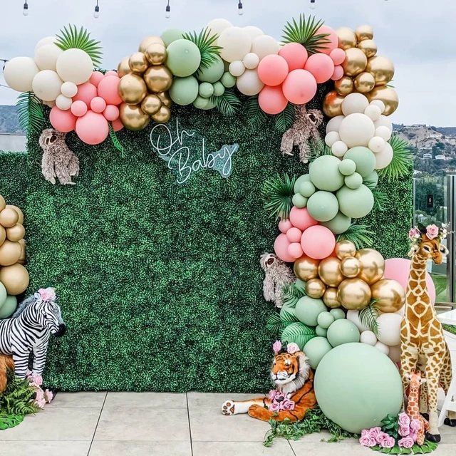 Kit De Ballons En Arc Vert Macaron, Guirlande Décorations Thème Safari Dans  La Jungle, Pour Fête D'anniversaire, Mariage Pour Enfants, Décor De Fête  Prénatale Pour Garçon - Ballons Et Accessoires - AliExpress