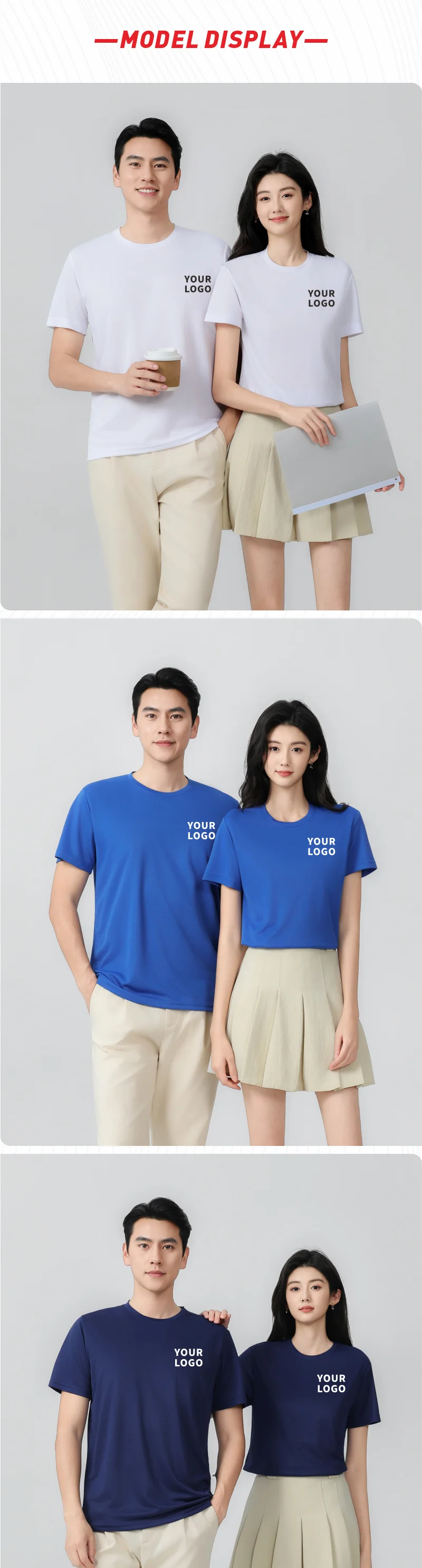 Individuell Bedrucktes T-Shirt mit Logo, Feuchtigkeitsableitend, für Laufen, Training, Fitness, Sport, Leichtgewichtig, Schnelltrocknend, Top für Männer und Frauen – Detail 5