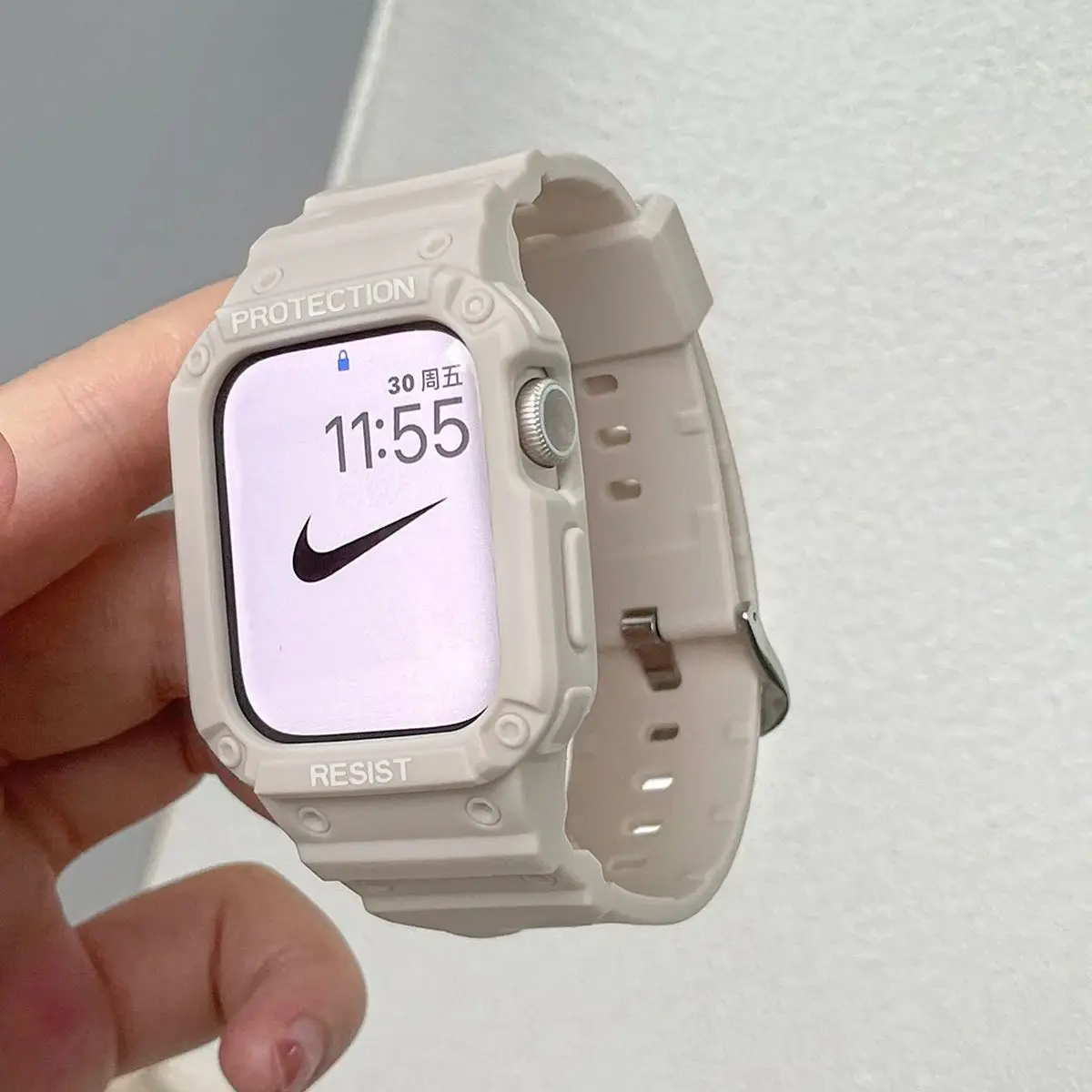 

Ремешок спортивный для Apple Watch 41 мм 45 мм 9 8 7 6 SE 40 мм 44 мм 5 4, прозрачный силиконовый чехол для iwatch 42 38 мм