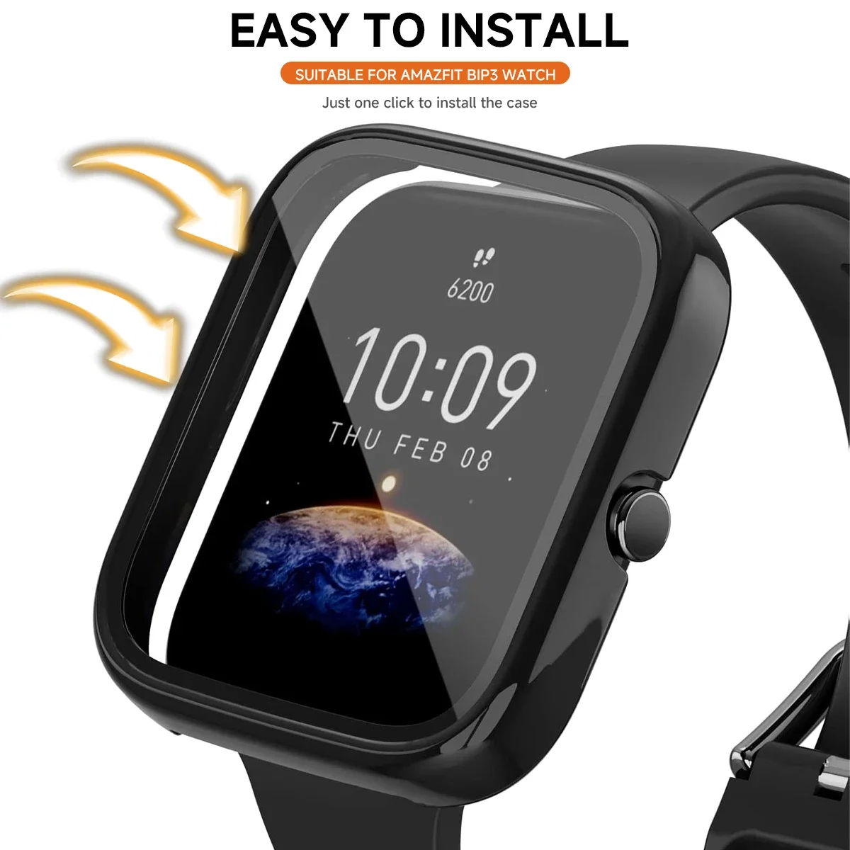 Amazfit Bip 3 Pro Smartwatch Protective Screen Cover and Bumper Shell