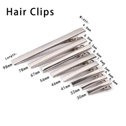 Bulk Set of Flat Metal Alligator Hair Clip Bases for DIY and Jewelry Projects (46mm)