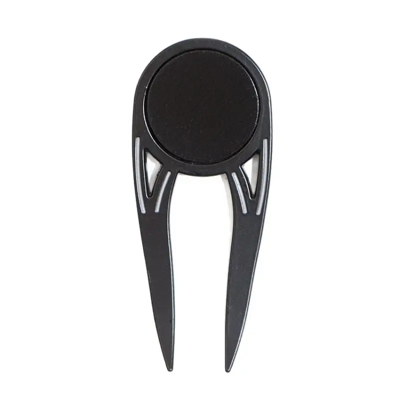 1 Pc Golf Greens Fork Turf Repair Tools Golf Divot Tool Position Marker Outdoor Sports Metal Durable Golf Accessories Supplies