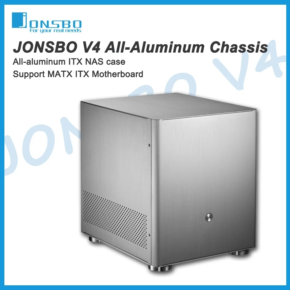 Jonsbo V4 Itx Telaio Interamente In Alluminio Custodia Per Computer Mini Pc Supporto Scheda Madre Matx Itx Custodia Per Computer Htpc