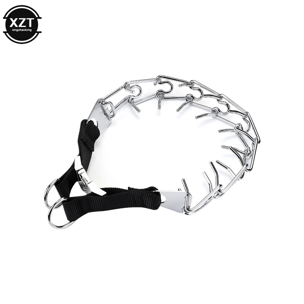 

Pit Bull Shepherd Training Puppy Durable Metal Gear Prong Dog Collar with Quick Release Snap Buckle Plated Iron Chain Pet Choker