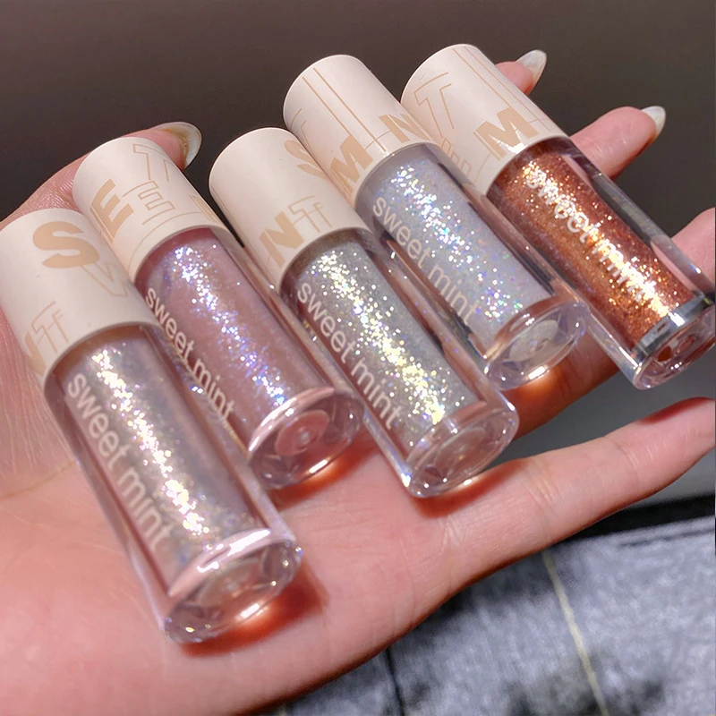 New Diamond eye shadow Liquid Shiny eye shadow Pearl Shiny Durable Waterproof Eye Makeup Women's Cosmetics
