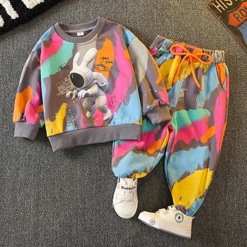 

Boys and Girls Sweater Suit Spring and Autumn Medium and Large Children's Shirt Thin 2023 Spring and Autumn Clothing