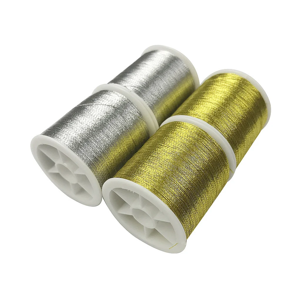 Apparel Gold Embroidery Thread  Silver Gold Thread Embroidery