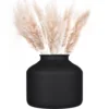 Large Modern Iron Vase Matte Finish Premium Material Home Office Decor Black Flower Pot Vases Container Metal Flower Home 1