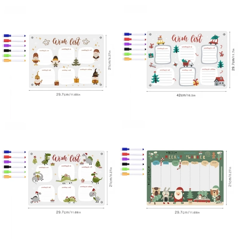 Calendar Whiteboard Fridge Weekly Planner Calendar for Kitchen Grocery Shopping List To-do-list Board 896C